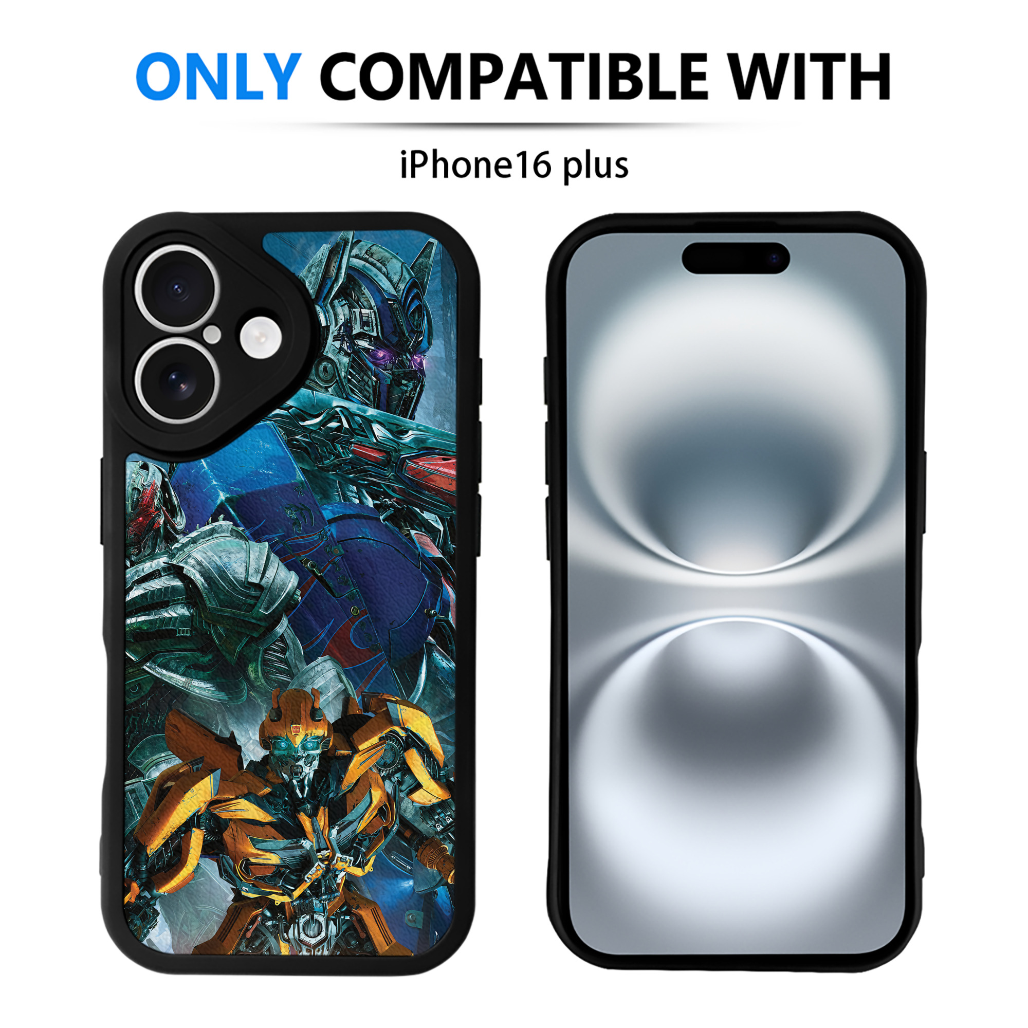 （画像用） Transformers トランスフォーマー 【iPhone 16シリーズ対応】シリコンスマホケース（レザー調） 材質：シリコン